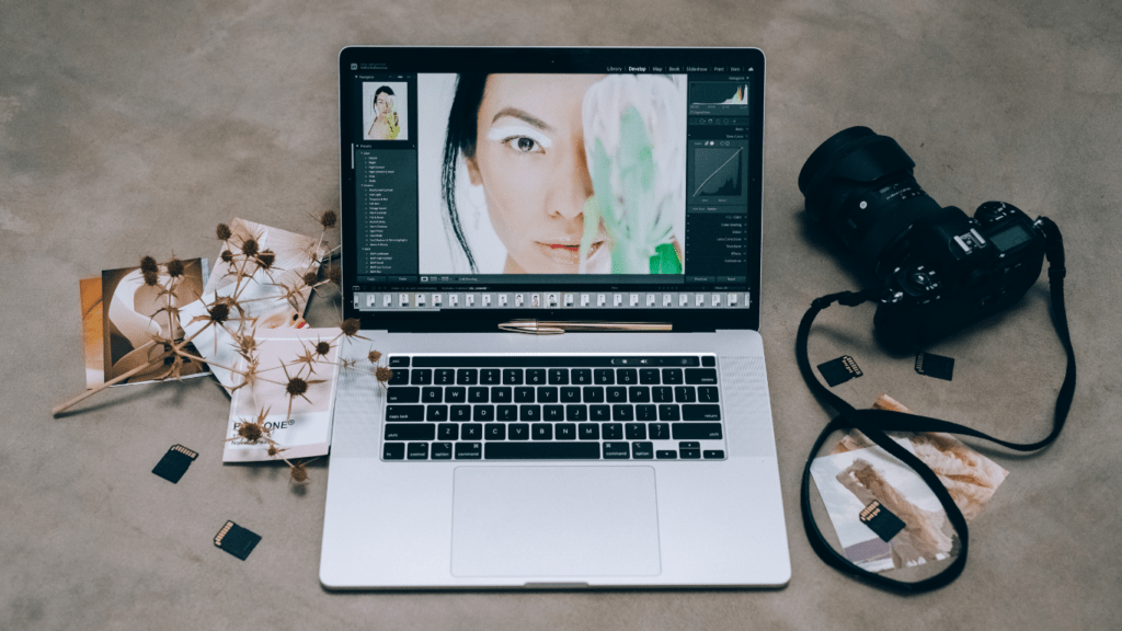 image of a laptop and a camera