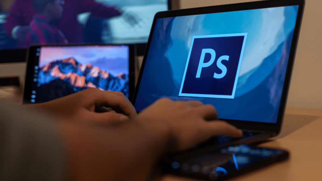 adobe photoshop cs6 on a computer