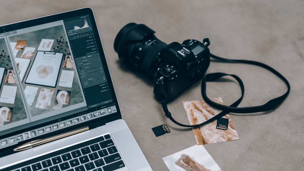 image of a laptop and a camera