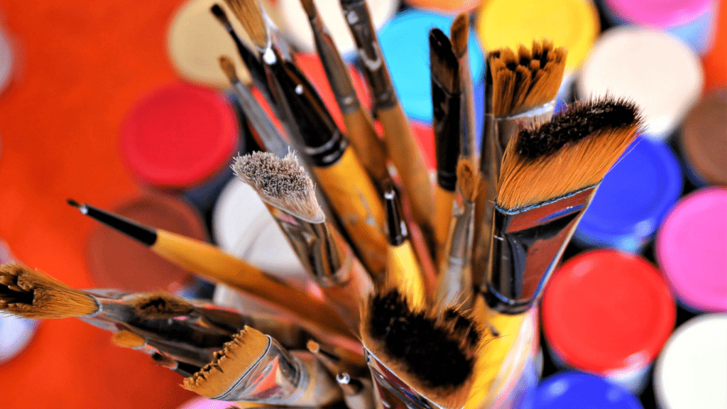 paint brushes and paint