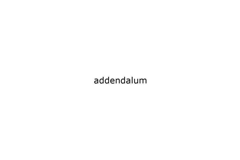 addendalum