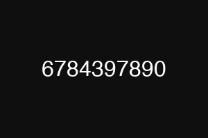 6784397890